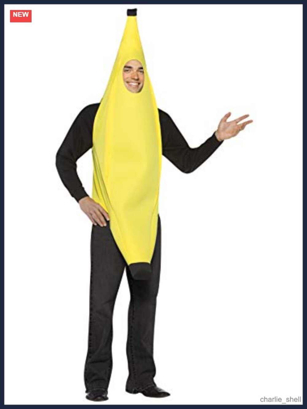 Adult Banana Costume Lightweight Pullover Tunic Halloween Party